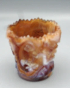 Vintage Carmel Slag Imperial Glass Toothpick Holder - Picture 1 of 1