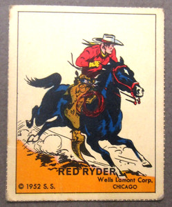 #D 1952 RED RYDER trading card Wells Lamont Gloves yy