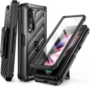 SUPCASE Unicorn Beetle Case for Galaxy Z Fold 3 5G (2021), Rugged Belt Black - Picture 1 of 9