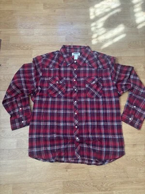 Duke By Haband Plaid Flannel Shirt Sz 3X NOS - Image 1 of 4