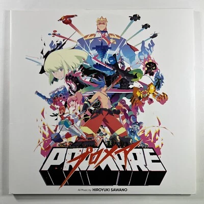 Hiroyuki Sawano “Promare” 2LP/Sony (EX) Gatefold Red/White Vinyl Poster - Image 1 of 4