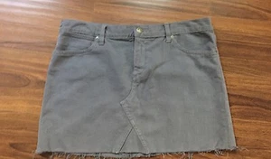 Paper Denim & Cloth Solid Gray Cutoff Denim Mini Skirt Size 30 - Picture 1 of 3
