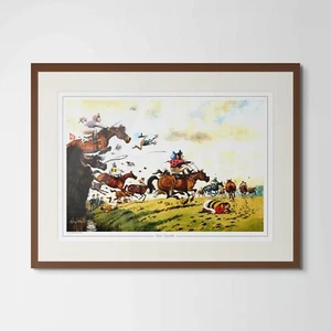 Cartoon Horse Racing Print. Tote Double by Norman Thelwell - Picture 1 of 3