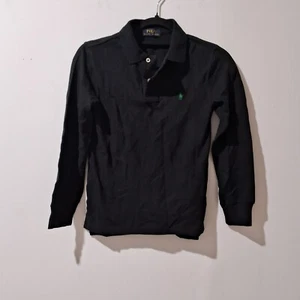 Polo Ralph Lauren Boys Long Sleeve Polo Shirt Color Black Size 8 - Picture 1 of 9