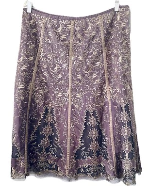 PETER NYGARD Women’s A-Line Skirt, Lace embroider/ Tulle Lining, Size 16 NWOT - Изображение 1 из 4