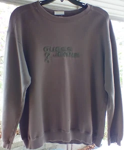 Vintage 80er GUESS Jeans DISTRESSED Destroyed Thrashed SWEATSHIRT Herren L bestickt - Bild 1 von 9