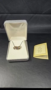 Sterling Silver Necklace Chain w/ Brass Copper & Steel Band Ring Pendants - Picture 1 of 3
