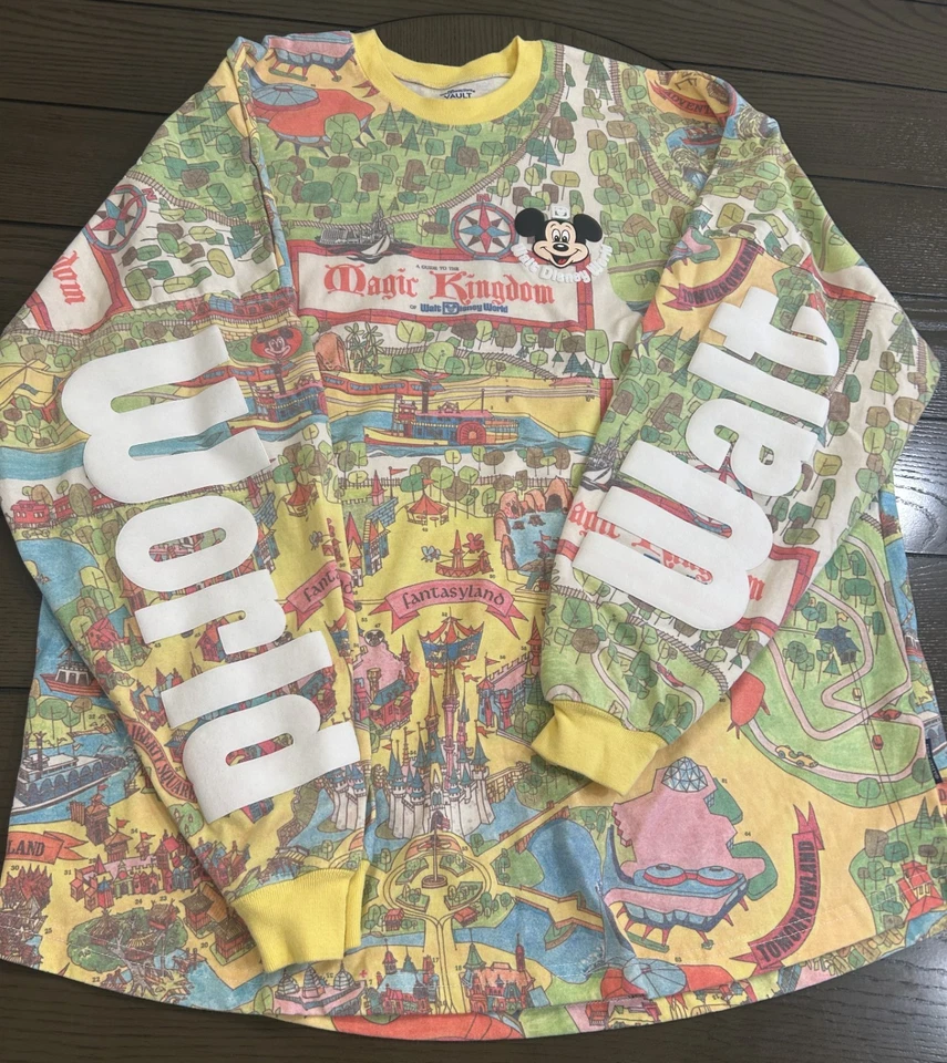 Camiseta deportiva Walt Disney World 50 aniversario Vault Magic Kingdom Map Spirit XL Foto 1 de 3
