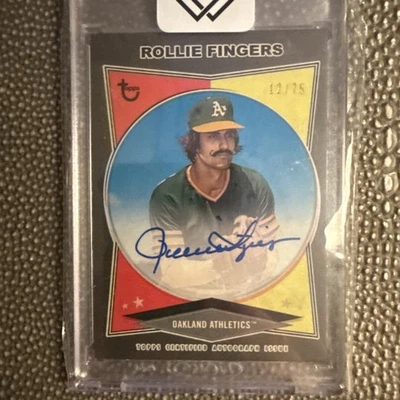 2023 Topps Brooklyn Collection Rollie Fingers Auto /75 Black Oakland A's HOF - Image 1 of 4