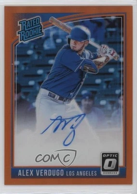 2018 Donruss Optic Rated Rookie Signatures Orange Prizm /99 Alex Verdugo Auto RC - Image 1 of 2