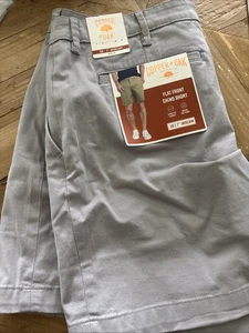 Copper & Oak NWT Men's 38 Flat Front Chino Shorts Gray Grey Key 7" Inseam NWT - Picture 1 of 3