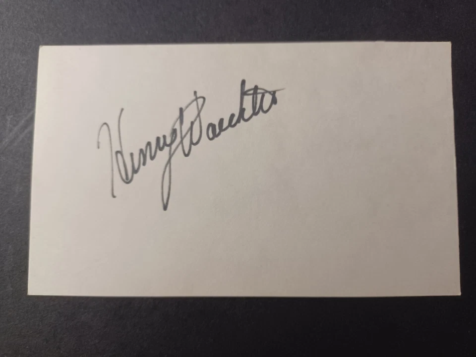 Henry Waechter Signed Index Card - Bears, Colts, Redskins, Nebraska - B - Image 1 of 1