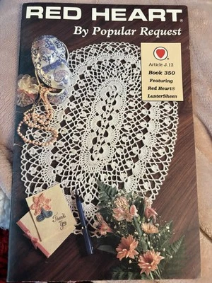 RED HEART BY POPULAR REQUEST BOOK 350 PINEAPPLE TABLECLOTH & MORE Crochet Patter - Image 1 of 2