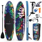 SereneLife Inflatable Stand Up Paddle Board Wide Stance, (6 Inches Thick)