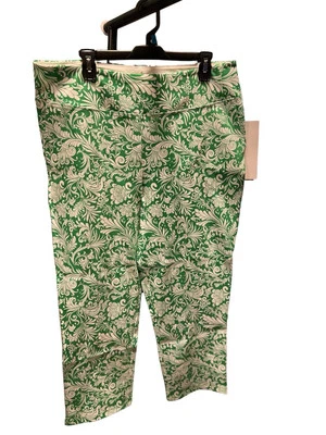 Mujeres con Control Alto Prime Elastizado Denim Leggings Cortos Verde Floral XL Foto 1 de 3
