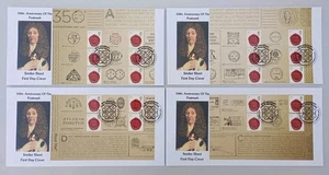 2011 350th Anniversary of the Postmark Smilers Sheet over 4 FDC - Picture 1 of 3