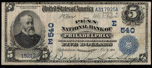 1902DB $5 THE PENN NB OF PHILADELPHIA PA - Picture 1 of 3