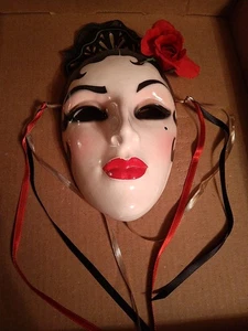 Vintage Clay Art San Francisco Celestial Flamenco Dancer Black And Red - Picture 1 of 4