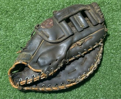 RAWLINGS ALL-LEATHER RFM-5SB SUPE-R-SIZE 14" RHT FIRST BASE GLOVE NEEDS REPAIR - Image 1 of 4