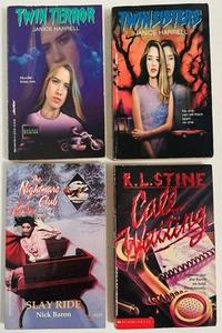 YA Horror Lot Janice Harrell Twin Sisters Twin Terror R. L. Stine Slay Ride 4 - Imagen 1 de 4