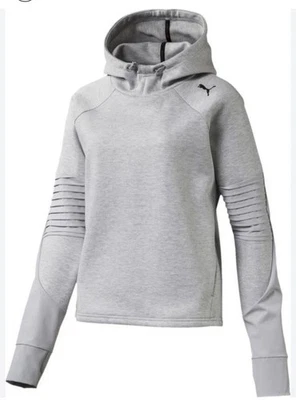 Толстовка с капюшоном женская Puma размер S серая Evostripe спортивная одежда анорак линд рукав - Изображение 1 из 4