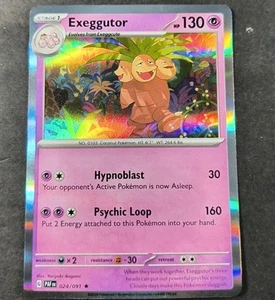 Pokemon Paldean Fates Exeggutor Holo Rare Card 024/091 NM - Picture 1 of 1
