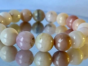 7" "Inca Treasure/Love/Galactic Chakras"~Peruvian PINK OPAL Round Bracelet C1393 - Picture 1 of 7