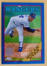 2023 Topps Silver Pack Chrome Nolan Ryan Blue Refractor Baseball Card #3/150