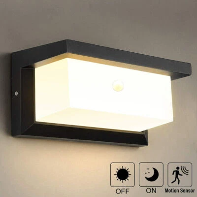 LED Außenleuchte 18W mit Bewegungsmelder Wandleuchte Anthrazit Sensor Außenlampe - Bild 1 von 4