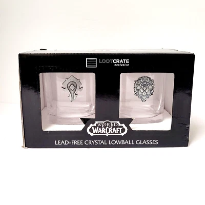 World of WarCraft Crystal Clear Lowball Glasses Loot Crate Exclusive NEW - Image 1 of 4
