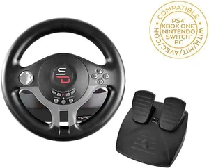 SUBSONIC SUPERDRIVE UNIVERSAL DRIVING WHEEL WITH PEDALS PS4 - Picture 1 of 7