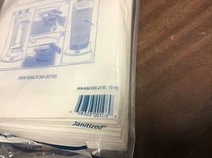 Janitized Premium Replacement Commercial Vacuum Bag, [ 10 Pk) 100 Bags Total - Picture 1 of 5