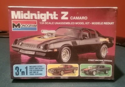 Monogram 3 N 1 Midnight Z Camaro Kit # 2717 Street Machine 1/24 New  - Image 1 of 4
