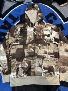 Y2K Oakley Hoodie Men’s XL Black Camo Full Zip Logo Pockets Center Logo Jacket - Picture 1 of 11