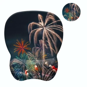 ERGONOMIC MOUSE PAD WITH WRIST SUPPORT AND A MATCHING CUP MAT - Picture 1 of 1