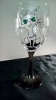 Hand Painted Mad Cat Give Me Wine Large Washable Wine Glass UK