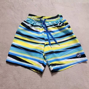 Speedo Jungen Badehose mittellang blau gestreift Gr. M - Bild 1 von 5
