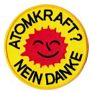 Écusson ecolo patche atomkraft nein danke patch badge thermocollant hotfix  - Imagen 1 de 2