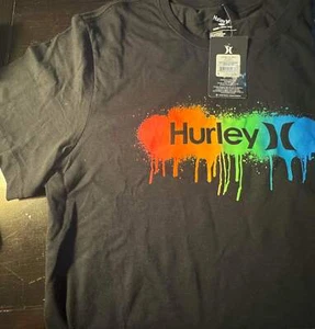 Hurley Drip Color T-Shirt (Black) Size M - Picture 1 of 1