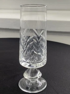 Vintage Sherry Liquor Cut Glass Crystal Pedestal Etched - Picture 1 of 10