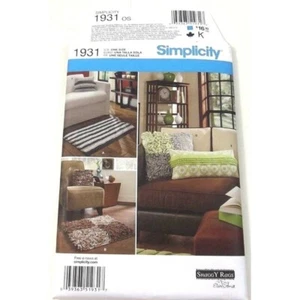 Simplicity 1931 Fleece Fringe Shaggy Rugs Elaine Schmidt Sewing Pattern - Picture 1 of 2
