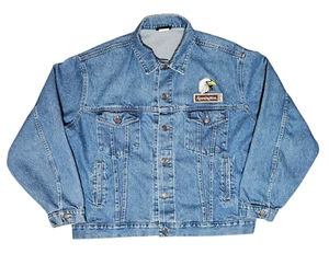 Vintage Remington Denim Trucker Jacket Union Line Eagle Mens XL Blue 6 Pockets - Picture 1 of 8