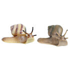 2Pcs Snail Figure Outdoor Snail Statue Snail Miniature Dollhosue Snail Figurine