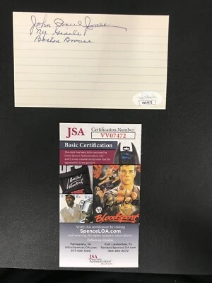 John Paul "Johnny" Jones SIGNED INDEX CARD New York Giants JSA CERT AUTOGRAPH - Image 1 of 4