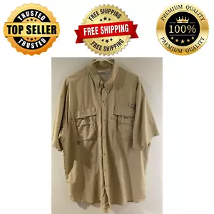 Columbia Mens Bonehead Fishing Shirt Short Sleeve Ultralite Poplin Size XXL - Picture 1 of 6