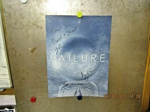FAILURE Heart Is A Monster '15 SIGNIERTES PROMO POSTER HANDSIGNIERT VON KEN GREG KELLI - Bild 1 von 11