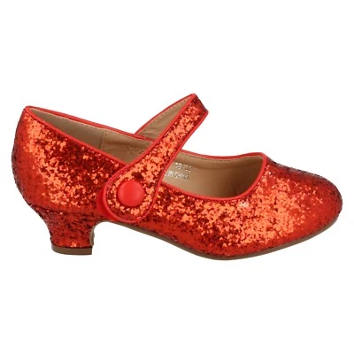 Niña Spot On Negro, Fucsia, Plata, Oro, Rojo Tacón Zapatos Tallas Ru 10-2: - Imagen 1 de 4