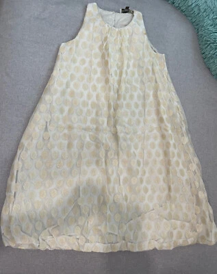 Vestido blanco con lunares dorados burbuja Sophie Catalou Atelier para niñas talla 9-10 Foto 1 de 4