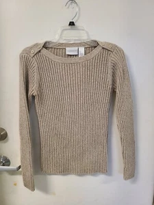 Suéter Liz Claiborne Avena Acanalado Ajuste Cierre - Talla L - Imagen 1 de 4