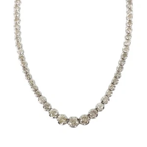 Tennis necklace Platinum diamond - Picture 1 of 11